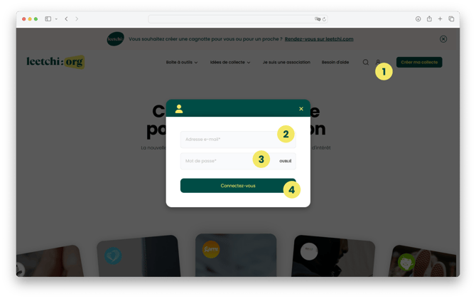 Leetchi-org - Connexion