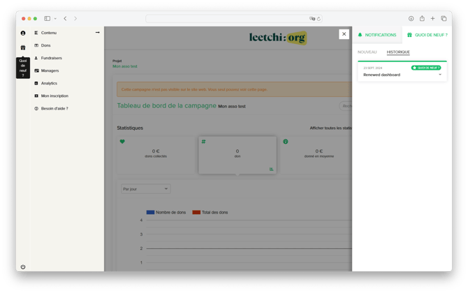 Leetchi-org - Quoi de neuf