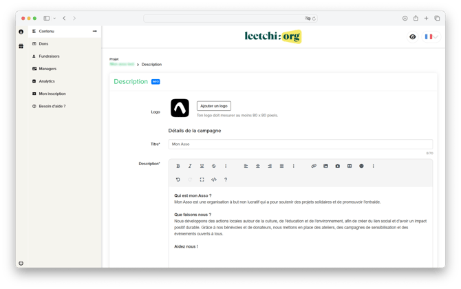 Leetchi-org - description