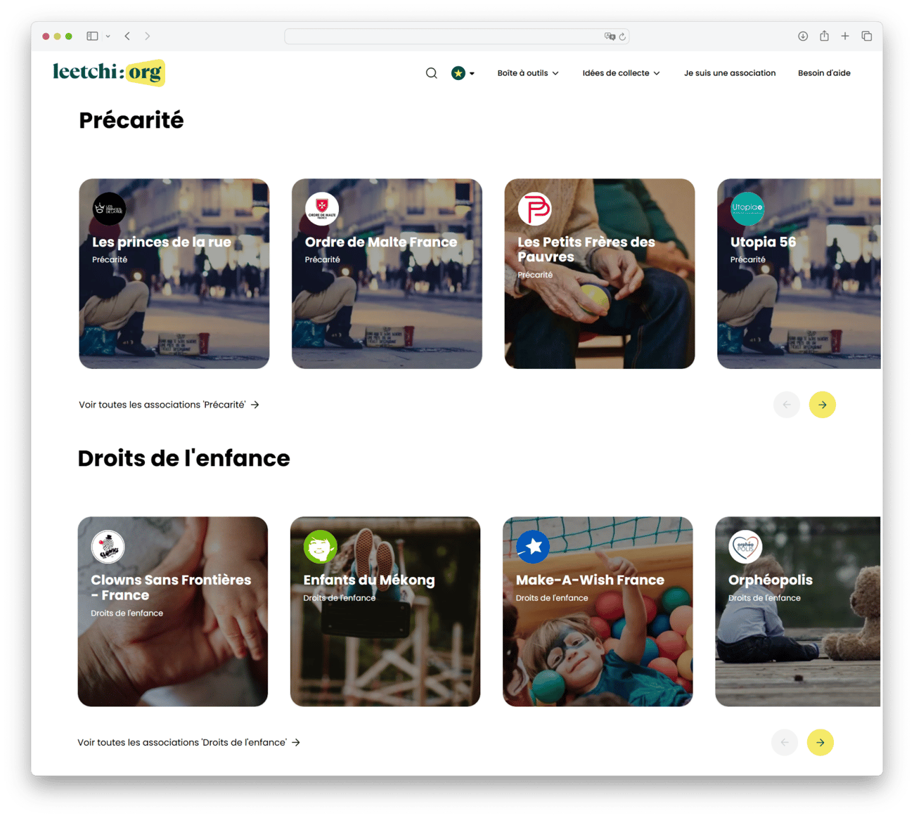 Leetchi-org - différentes causes