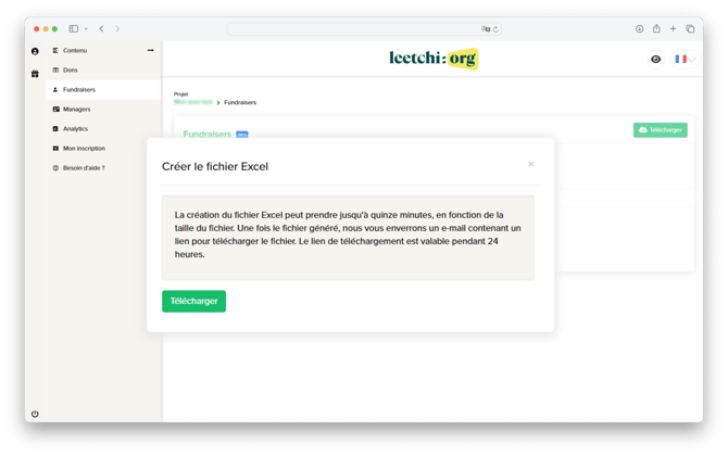 Leetchi-org - fundraisers excel