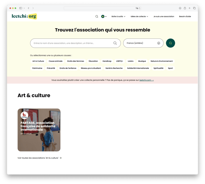 Leetchi-org - moteur de recherche
